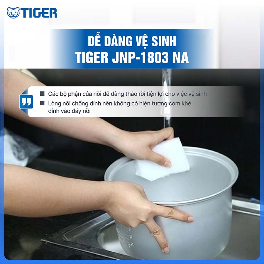 Nồi cơm điện Tiger JNP-1803 NA dung tích 1.8 lít
