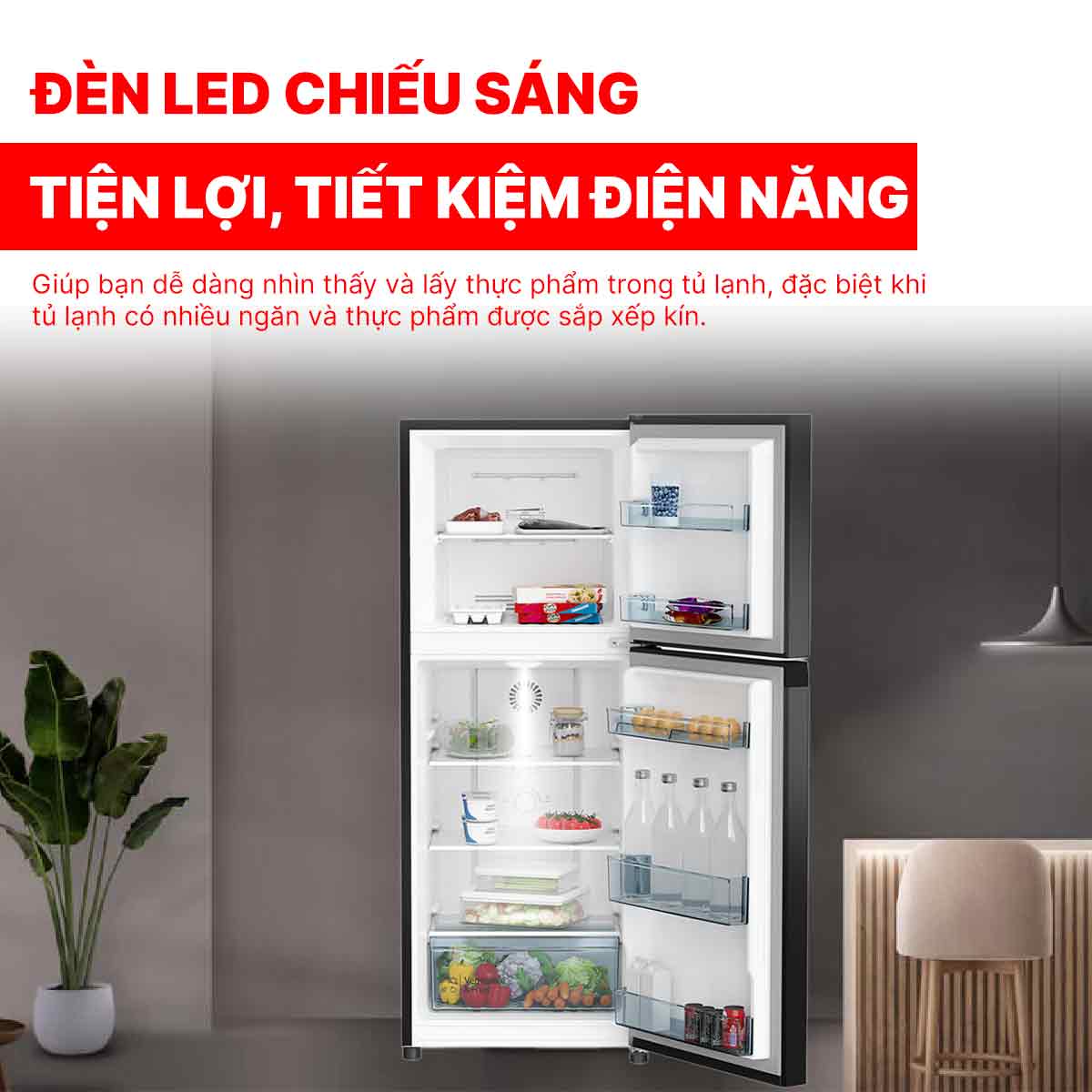 Tủ lạnh Hitachi Inverter 240 lít HRTN5255MFUVN