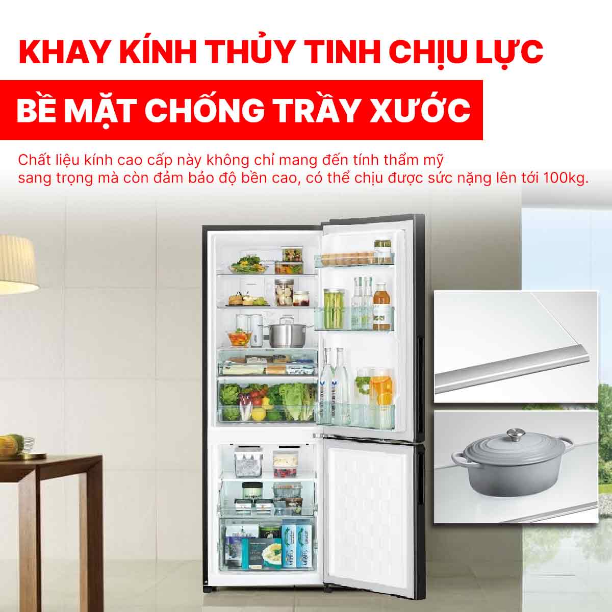 Tủ lạnh Hitachi Inverter 275 lít R-B330PGV8 BSL