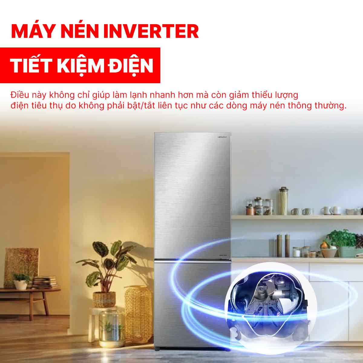 Tủ lạnh Hitachi Inverter 275 lít R-B330PGV8 BSL