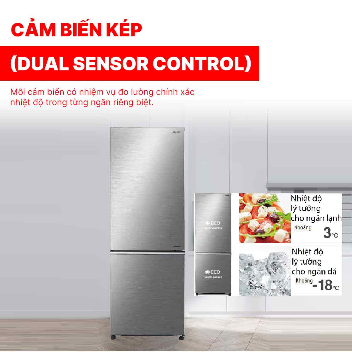 Tủ lạnh Hitachi Inverter 275 lít R-B330PGV8 BSL
