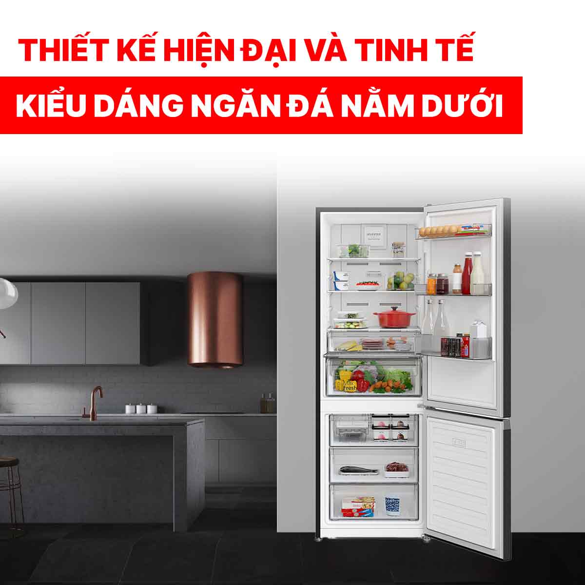 Tủ lạnh Hitachi Inverter 323 Lít R-B340PGV1