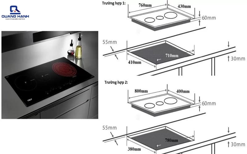 Kích thước bếp từ