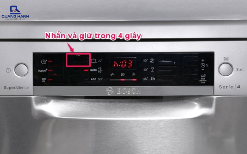 Reset máy rửa bát bosch 5