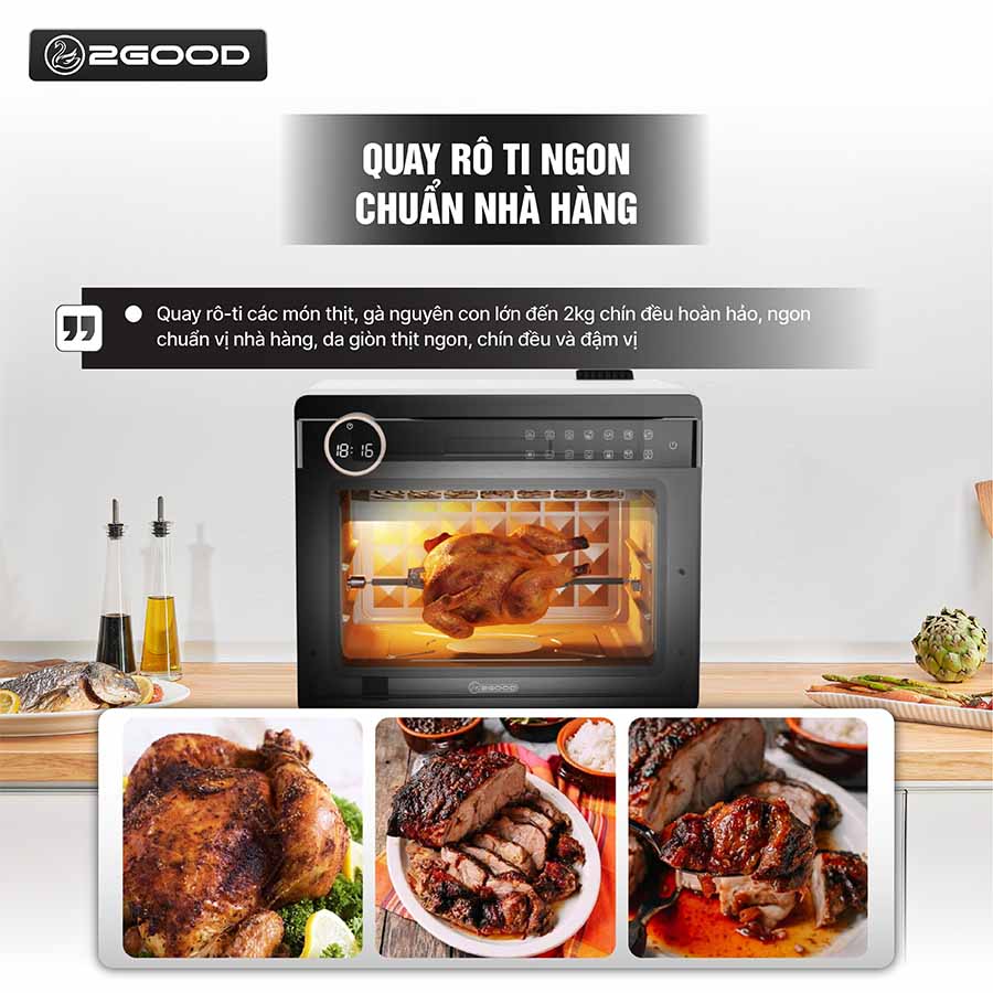 Nồi Chiên Không Dầu Hơi Nước 2GOOD S100
