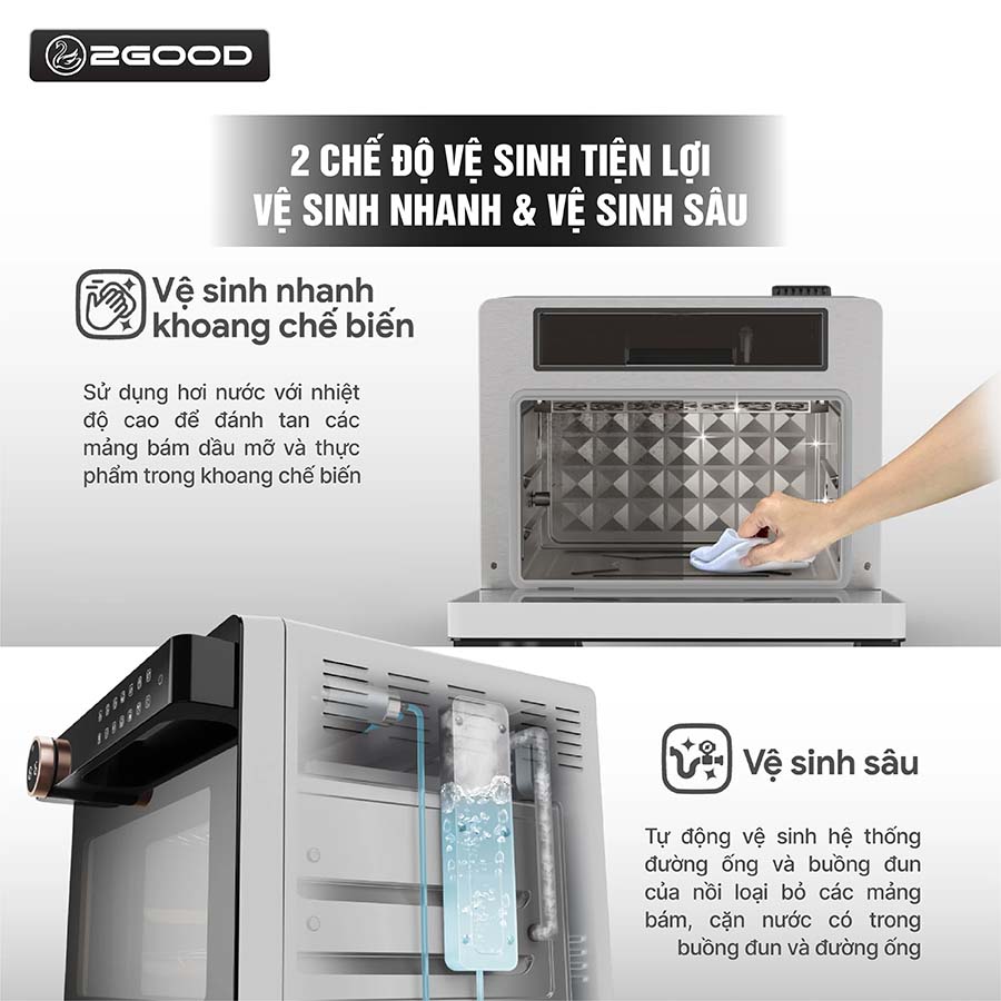 Nồi Chiên Không Dầu Hơi Nước 2GOOD S100