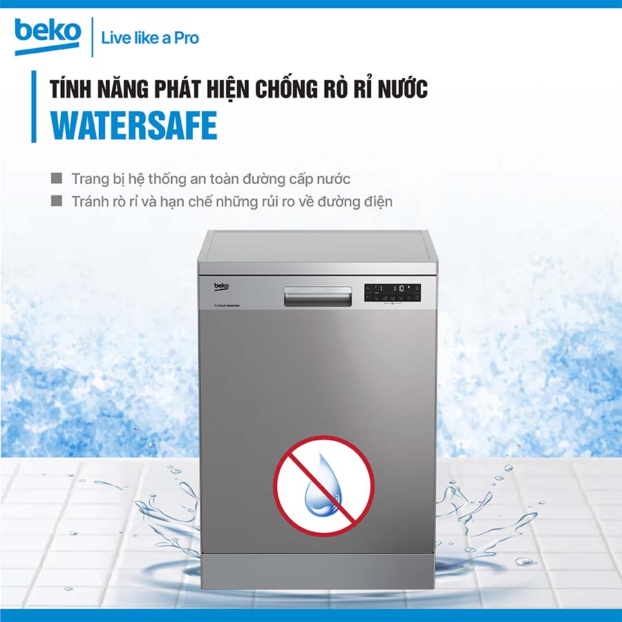 Máy rửa bát độc lập Beko DFN28424X 14 bộ