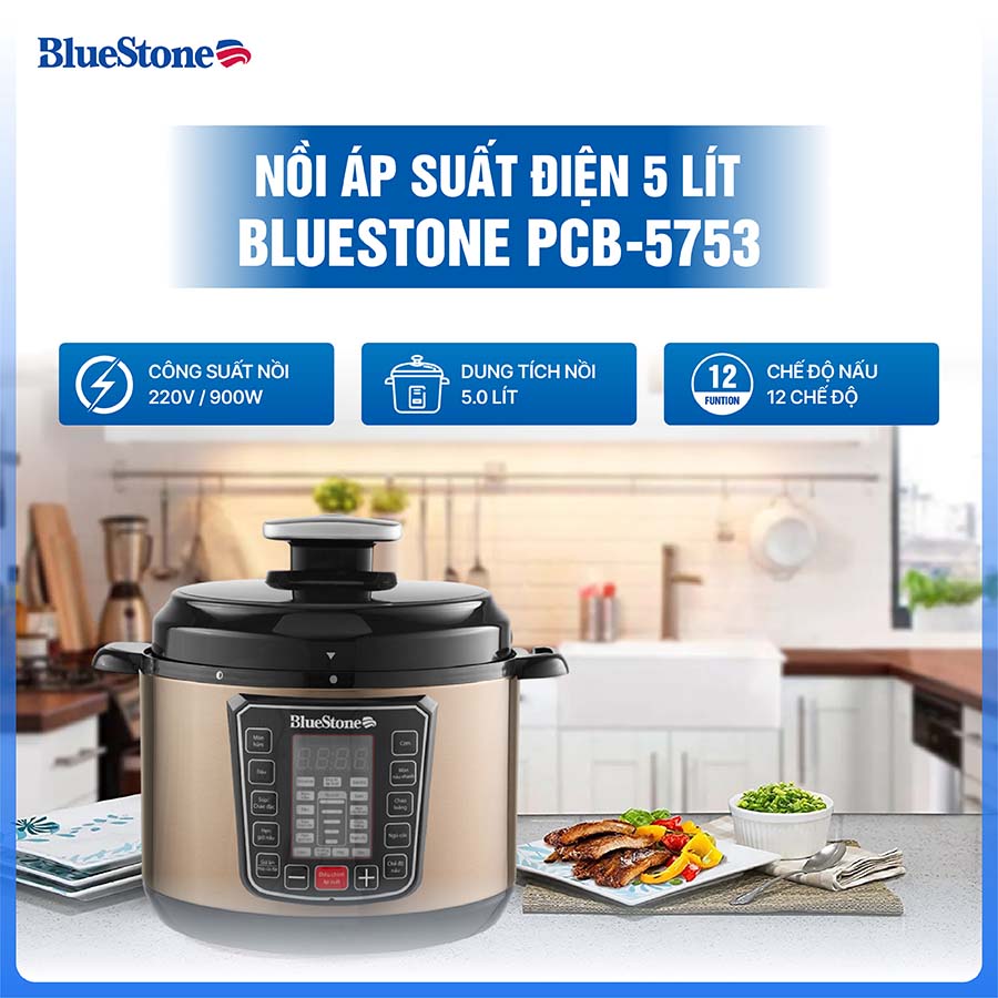 Nồi áp suất điện Bluestone PCB-5753 5 lít