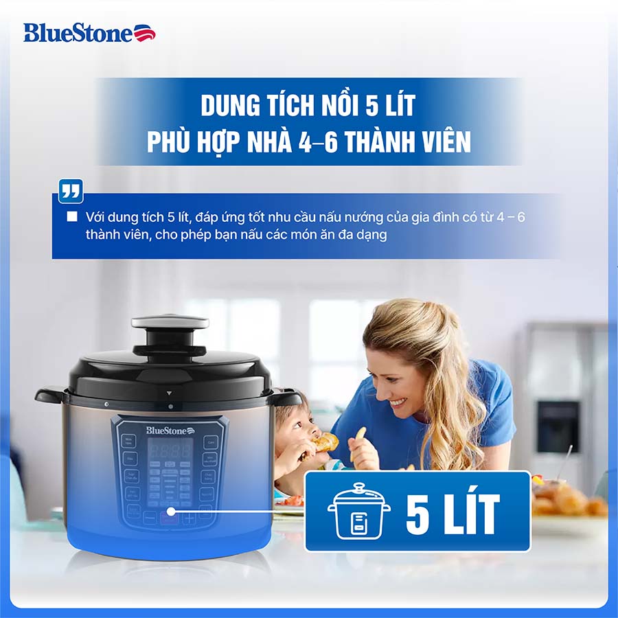 Nồi áp suất điện Bluestone PCB-5753 5 lít