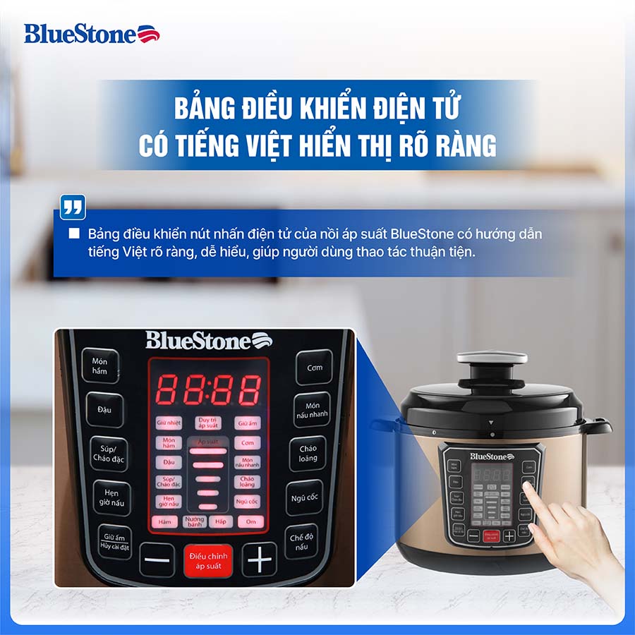 Nồi áp suất điện Bluestone PCB-5753 5 lít