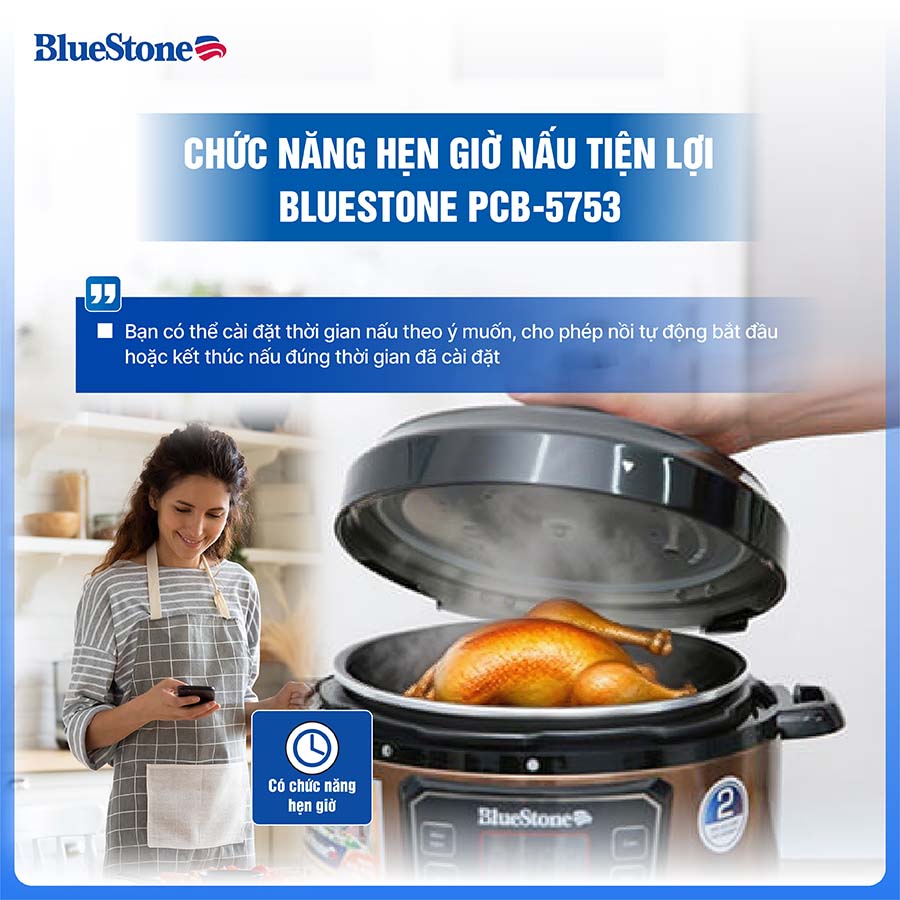 Nồi áp suất điện Bluestone PCB-5753 5 lít