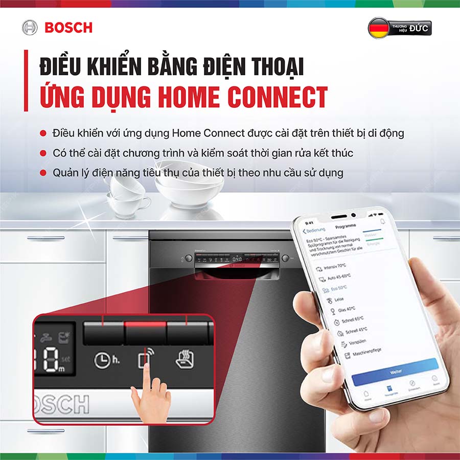 Máy rửa bát độc lập Bosch SMS4EMC06E
