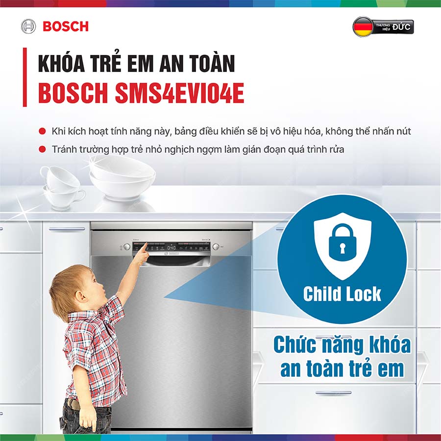 Máy rửa bát độc lập Bosch SMS4EVI04E