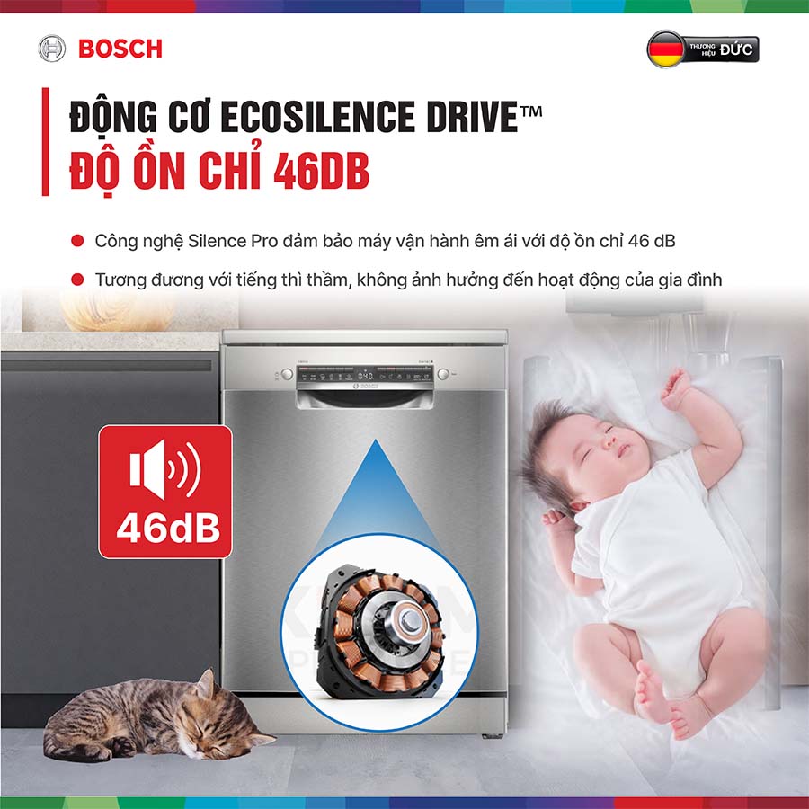 Máy rửa bát độc lập Bosch SMS4EVI04E