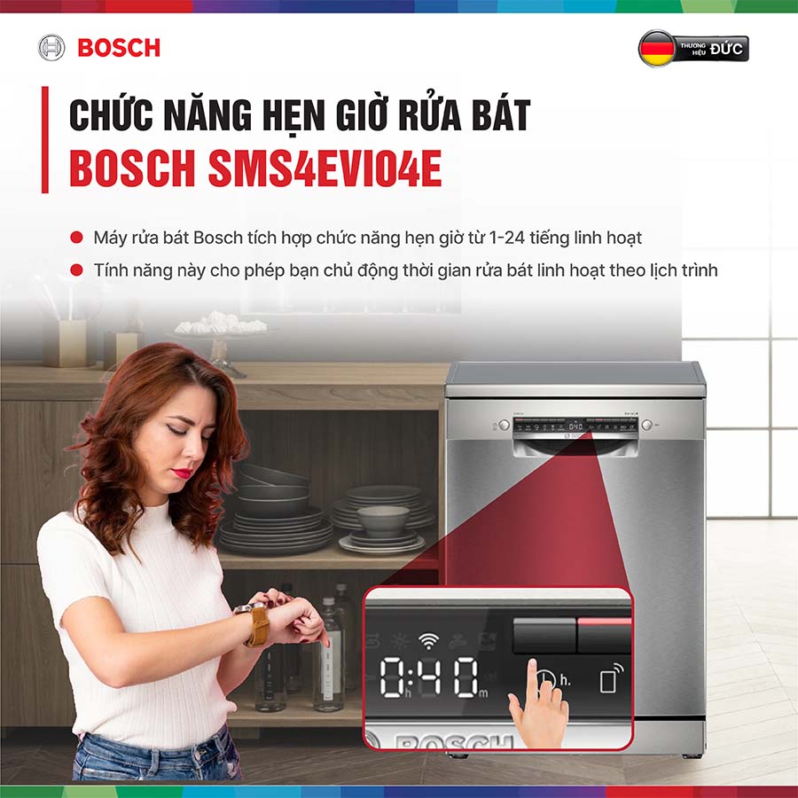 Máy rửa bát độc lập Bosch SMS4EVI04E