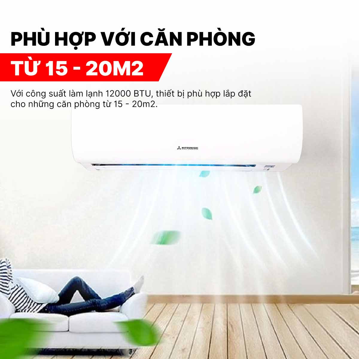 Điều hòa Mitsubishi Heavy 12000BTU 1 chiều SRK/SRC12CT-S5