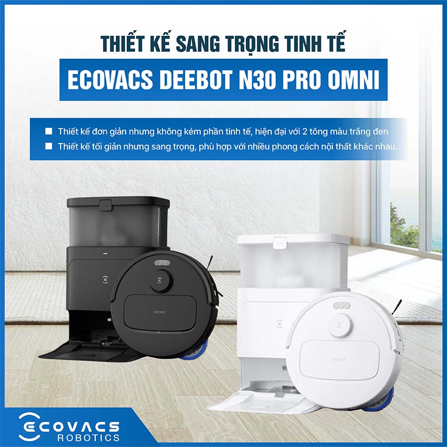 Robot hút bụi lau nhà Ecovacs Deebot N30 Pro Omni