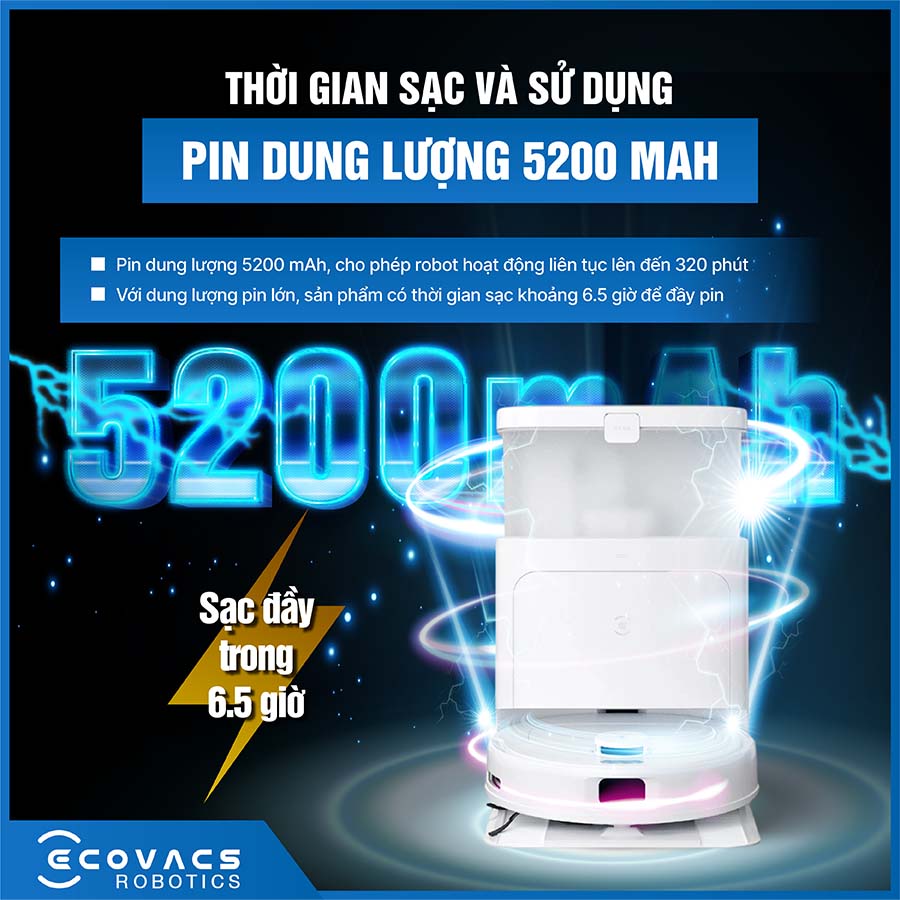 Robot hút bụi lau nhà Ecovacs Deebot N30 Pro Omni