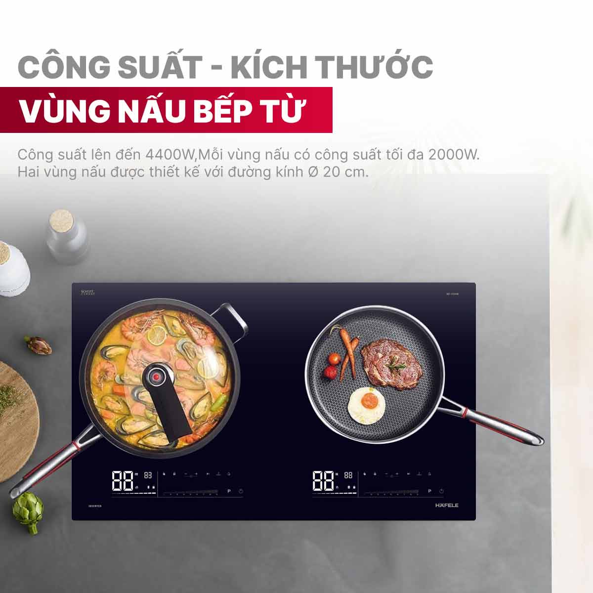 Bếp từ đôi Hafele HC-I7323B 536.61.886
