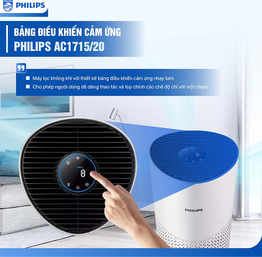 Máy lọc không khí Philips AC1715/20 27W