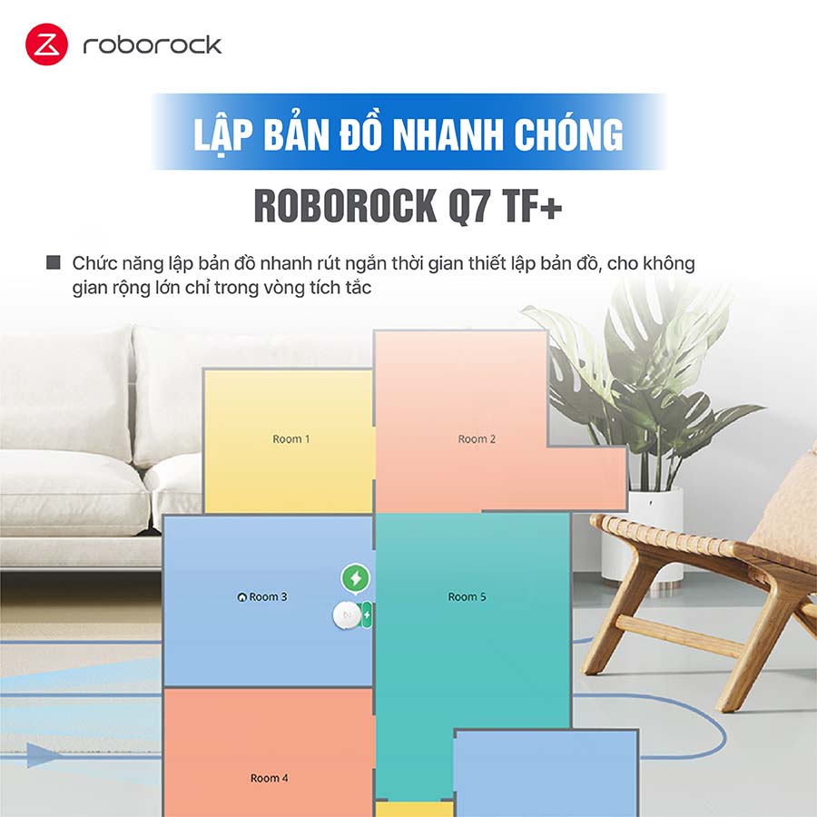 Robot hút bụi lau nhà Roborock Q7TF Plus