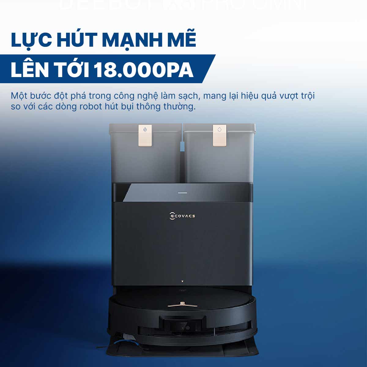 Robot hút bụi lau nhà Ecovacs Deebot X8 Pro Omni 2025