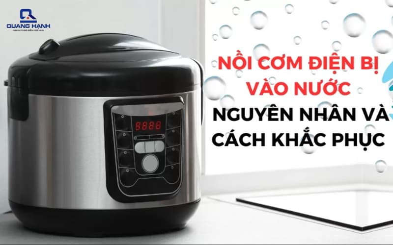 Nồi cơm điện bị dính nước 