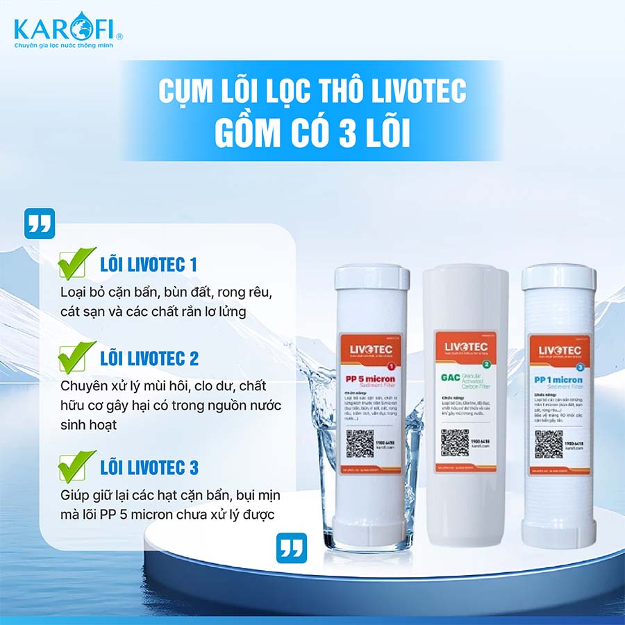 Máy lọc nước RO Karofi Livotec 606