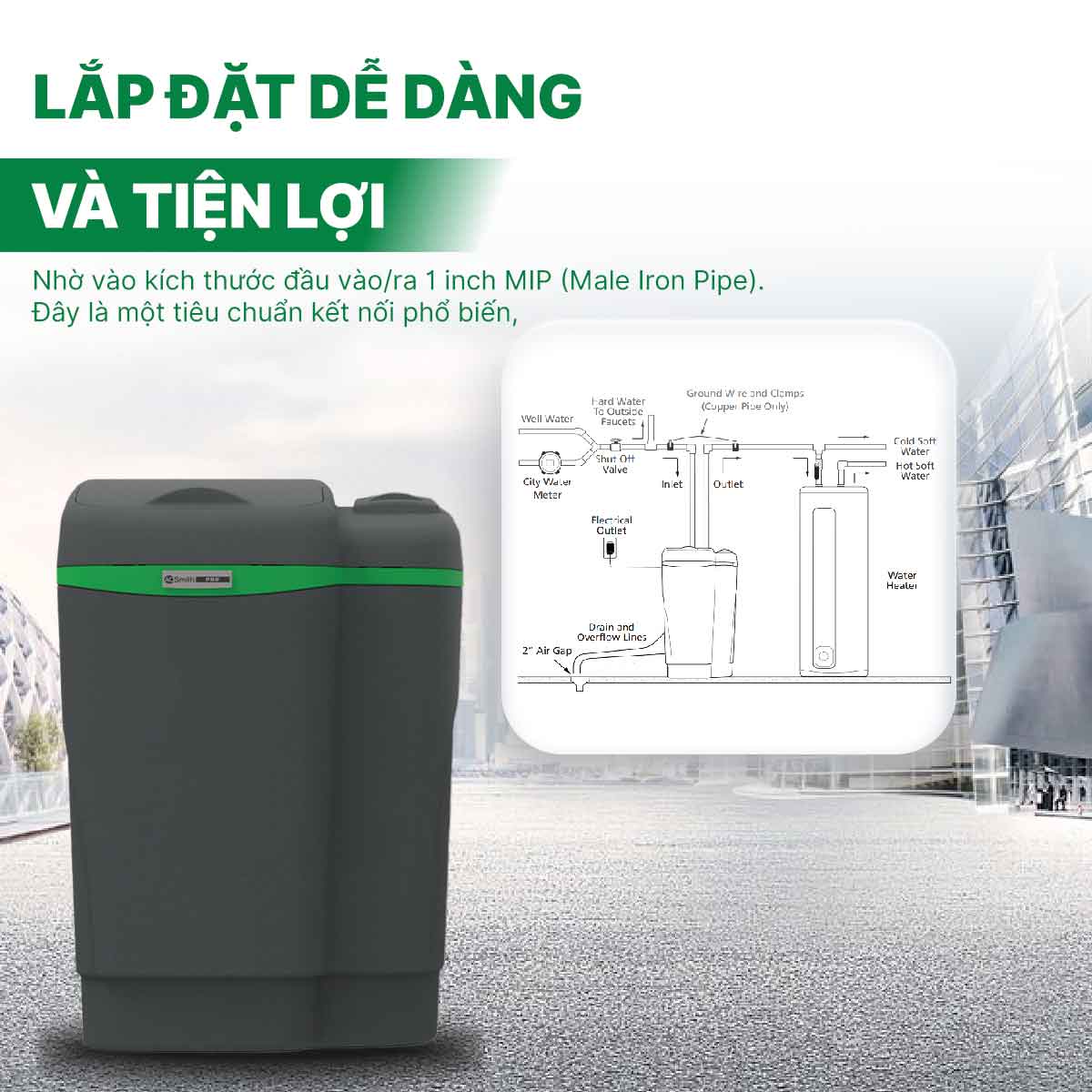 Hệ thống lọc nước đầu nguồn A.O Smith AOW-S400 LUX