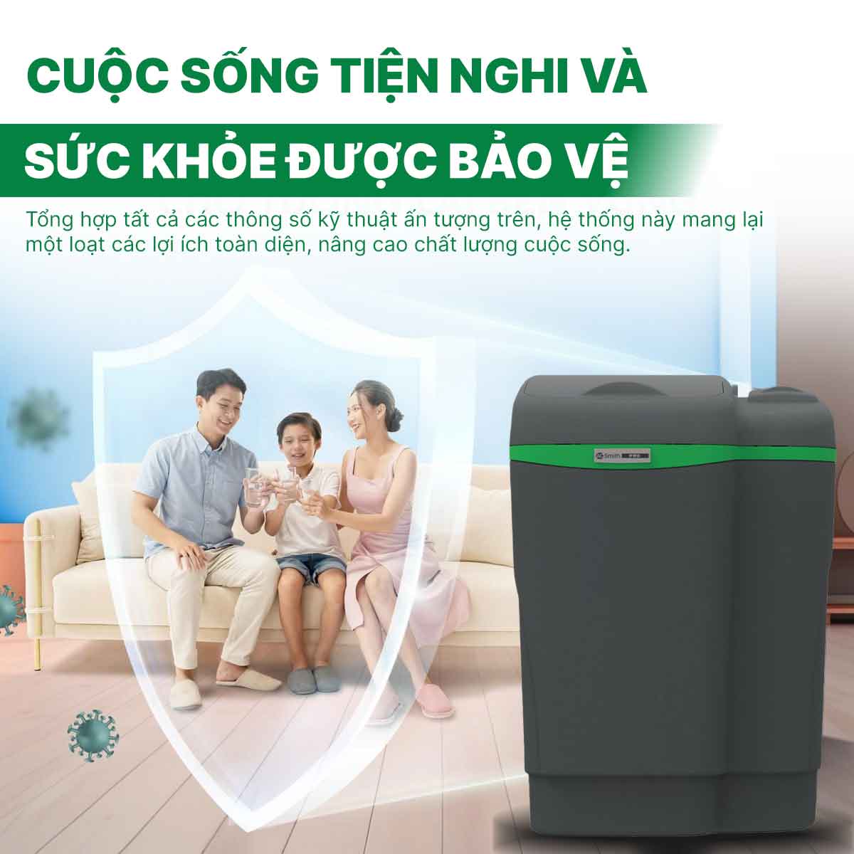 Hệ thống lọc nước đầu nguồn A.O Smith AOW-S400 LUX