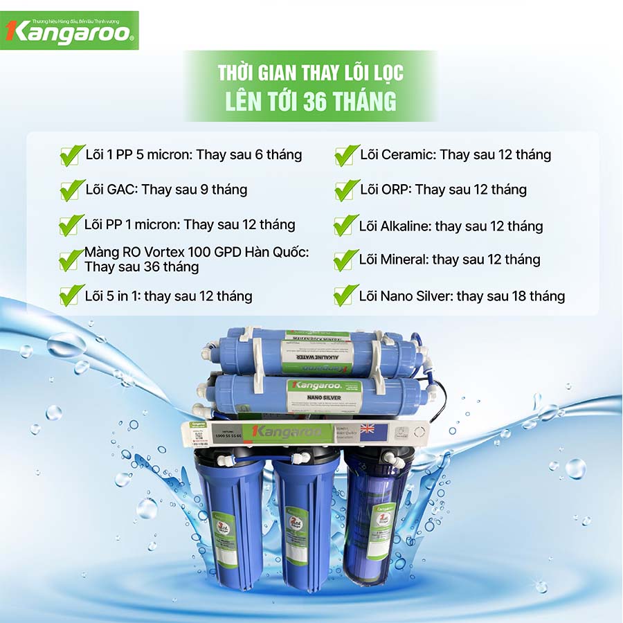 Máy lọc nước nóng lạnh Kangaroo KG10A17