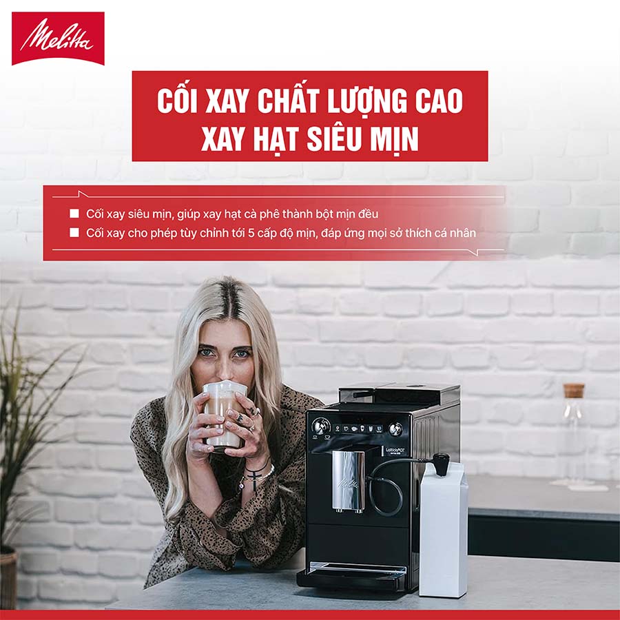 Máy pha cà phê tự động Melitta Latticia OT Đen