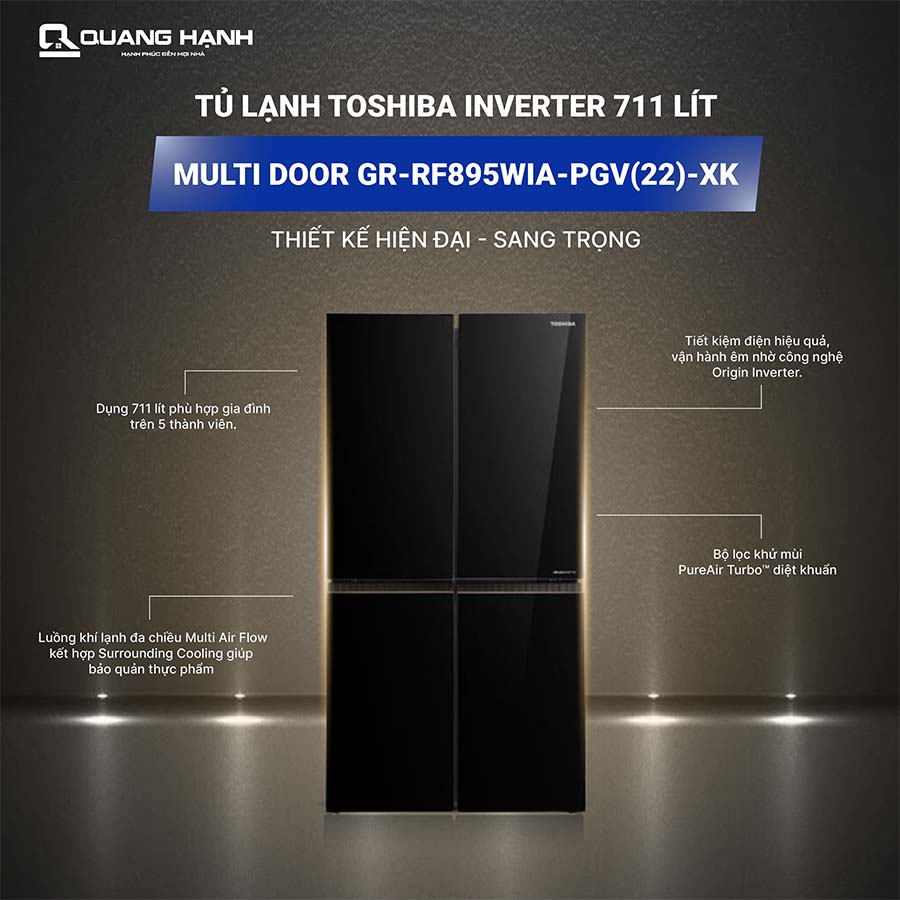 Tủ lạnh Toshiba Inverter 711 lít Multi Door GR-RF895WIA-PGV(22)-XK QH245638 2