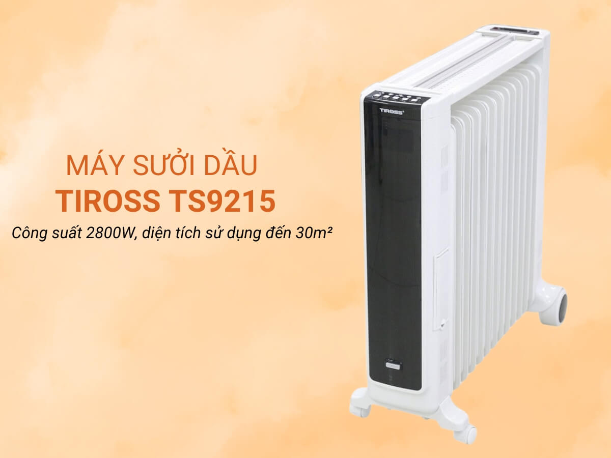 máy sưởi dầu 15 thanh tiross ts9215