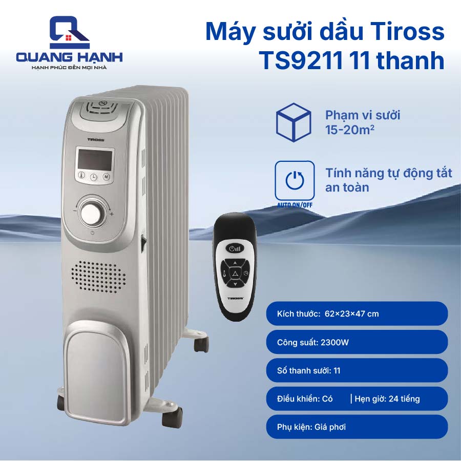 Máy Sưởi Dầu 11 Thanh Tiross TS9211 QH1864 1