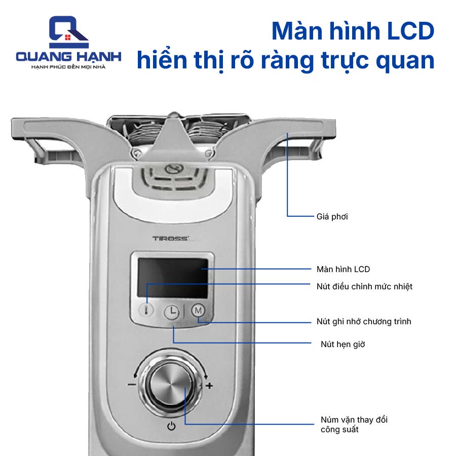 Máy Sưởi Dầu 11 Thanh Tiross TS9211 QH1864 3