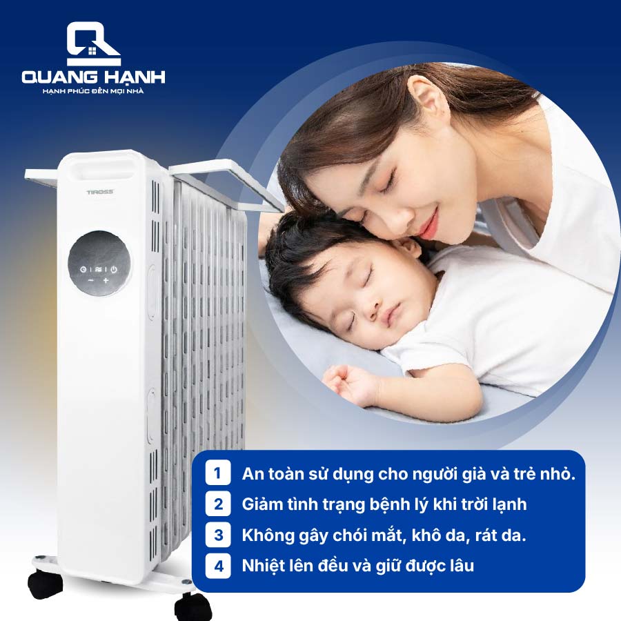 Máy sưởi dầu 13 thanh Tiross TS9221 QH72590 9