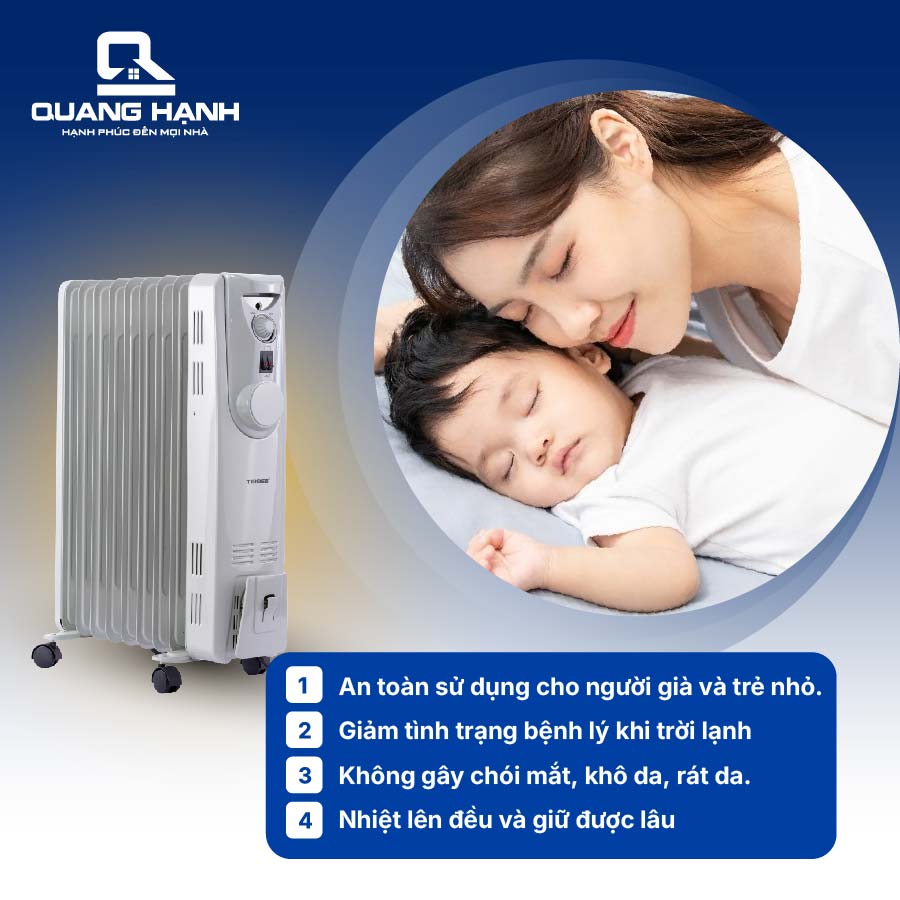 Máy Sưởi Dầu 9 Thanh Tiross TS923 QH1866 10