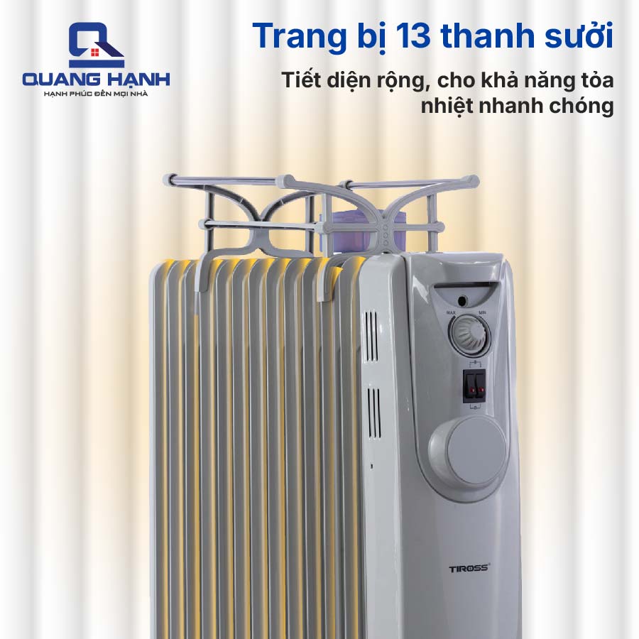 Máy sưởi dầu Tiross 13 thanh TS926-1 QH1107 7