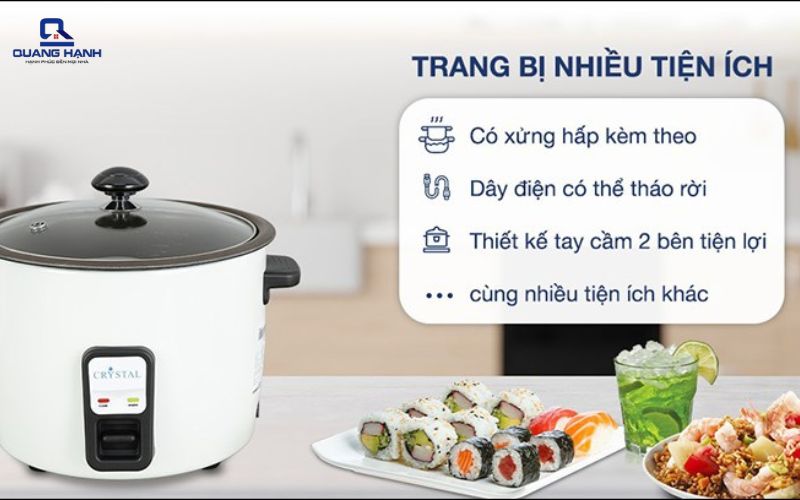 nồi cơm điện crystal của nước nào