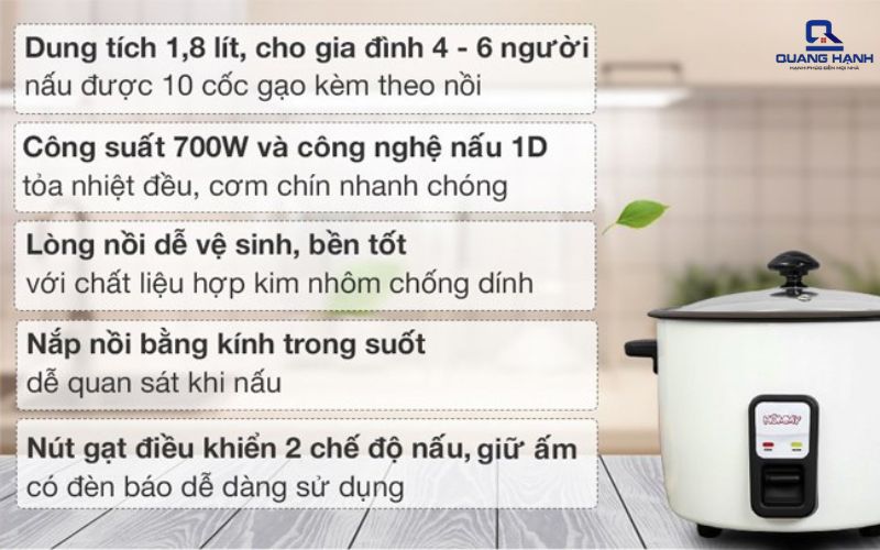 Nồi cơm điện Homemy của của nước nào