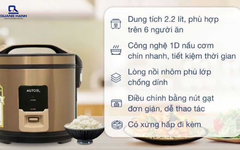 nồi cơm điện mutosi của nước nào