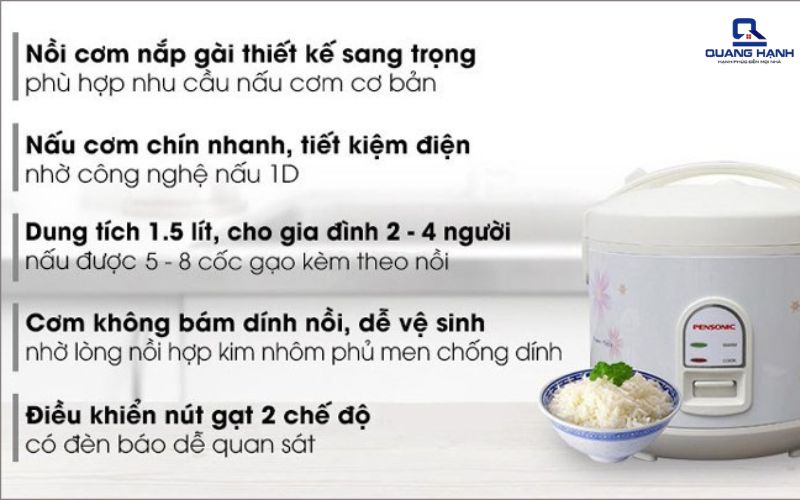 nồi cơm điện pensonic của nước nào