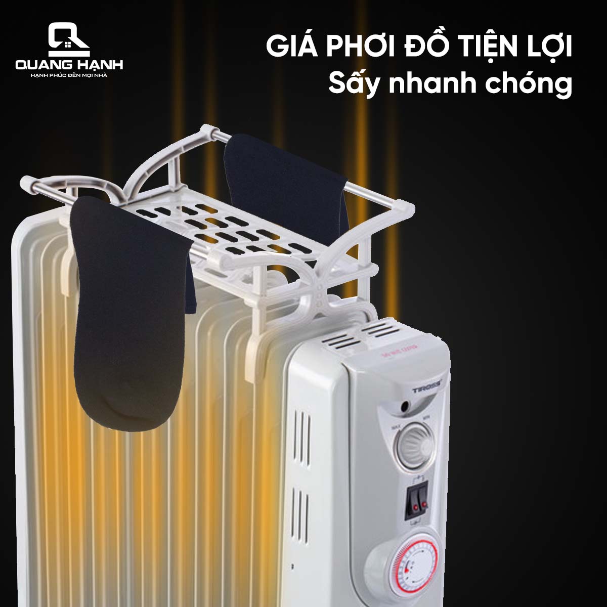 Máy sưởi dầu Tiross 11 thanh TS920 có hẹn giờ QH1146 7