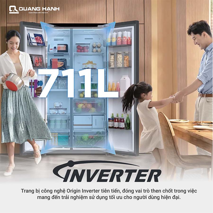 Tủ lạnh Toshiba Inverter 711 lít Side By Side GR-RS905WIA-PGV(22)-XK QH245640 4