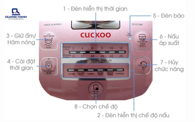 cách sử dụng nồi cơm điện cuckoo