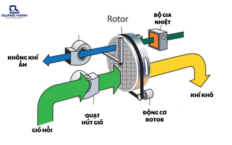 khác biệt máy hút ẩm ngưng tụ và máy hút ẩm rotor