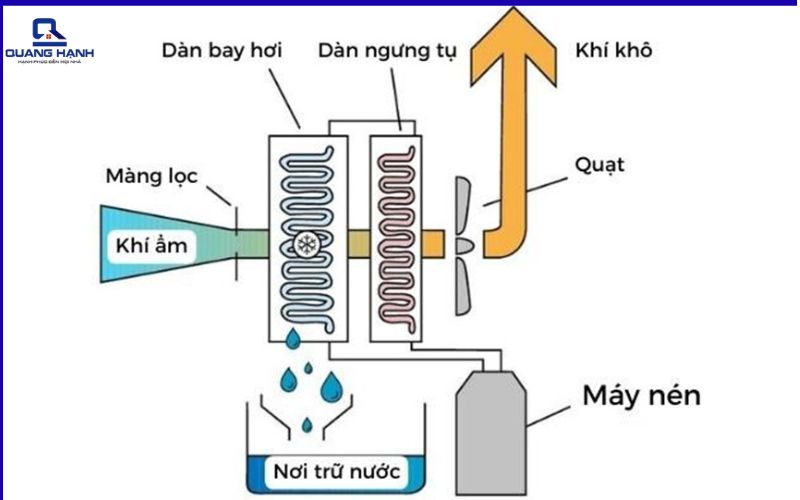 Linh kiện máy hút ẩm gồm những gì
