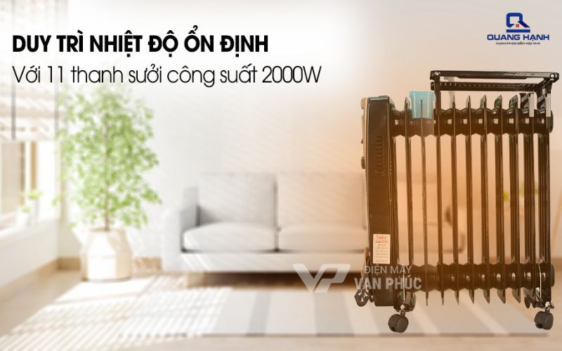 máy sưởi dầu dưới 2 triệu