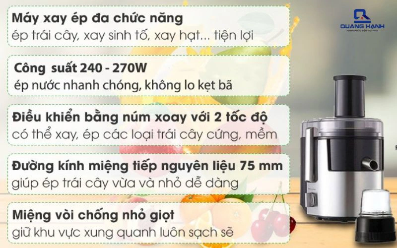 ​​​​​​​​máy xay sinh tố hay máy ép trái cây